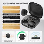 product_image_name-Generic-Ai Noise Cancelling Wireless Lavalier V36-2 Microphone Magnetic 50m mic with charging case For all devices plug & play for iPhone & Android - skit, interview, broadcast, podcast-4