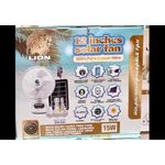 Lion Electric 12-inch Rechargeable Solar Table Fan