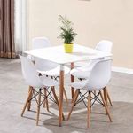 SQUARE Luxury Dinning Round Table + 4 Sitting Chairs