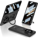 product_image_name-Generic-Huawei Honor Magic V5 Shockproof Hinge protection Case with Tempered glass and Magsafe ring stand-3