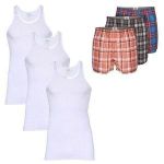 3 Singlet and men's boxer briefs white 