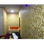 A&S Lv Inspired 3d Wallpaper - Black/yellow Gold - 5.3 Sqm