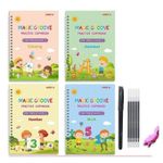 Generic 4in1 Reusable Calligraphy Sank Magic Kids Practice Book