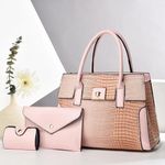 Exclusive Classy classic Ladies 3 in 1 Maxi Shoulder Hand Bag Black