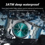 product_image_name-POEDAGAR-Unisex Luxury Quartz Waterproof Men And Women Silver Green Face Watch-2