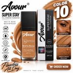 Avour WaterProof Matte Base Super Stay Full Coverage Liquid Foundation SPF25 Colour (10)