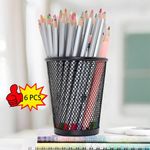Generic 6PCS Metal Mesh Pen Holders Desk Organizer – Wholesale Bulk Pack for Stationery Shops, Schools & Offices - image 3