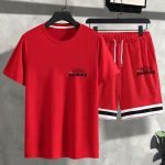 Men's Unique Top with Short-Red