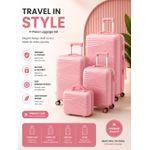 Luxury 4-Piece Pink Travel Luggage Set