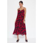 product_image_name-Trendyol-Red Floral Print Straight Cut Maxi Woven Chiffon Lined Woven Dress-1