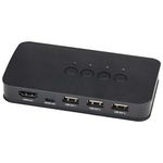 Generic Portable 4-Port HDMI KVM Switch Box for Multiple Computer Sharing - image 2