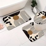 Generic Bathroom four-piece set - 90*180 shower curtain*1 + rug mat*3 - image 3