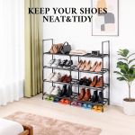 Generic 4-Tier Metal Shoe Rack Hat Rack, Entryway Durable Storage Organizer - image 6