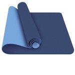 Generic Eco-friendly Dual-colored Yoga Mat With Carrying Bag - Blue