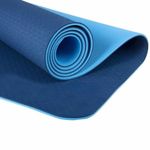 Generic Eco-friendly Dual-colored Yoga Mat With Carrying Bag - Blue - image 2