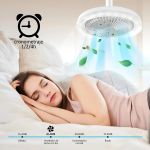 TIMBUTUS LED Ceiling Fan Light with Remote Control – 360° Air Circulation, Crystal Lampshade, E27 Screw Base - image 2