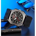 Skmei  Quality Non Fading/Non RustingDigital/Analogue Blue Rubber Strap Designer  Wristwatch - image 2