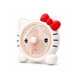 Generic Cute Kitty Rechargeable Desk Fan - Portable USB Cooling Fan
