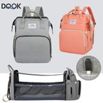 Generic Lightweight Folding Mommy Bag with Portable Crib & Large Capacity Baby Backpack - image 4
