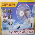 Qasa 16" AC/DC Wall Fan with Remote Control (17W) - INVERTER FRIENDLY