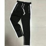 Best Styled Black Joggers With White Stripe