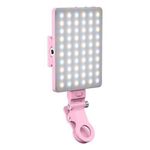 Rechargeable LED selfie light for phone and laptops LED Clip-On Fill Light – Pink