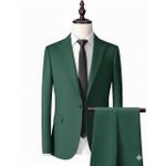 product_image_name-Men'S-Classic Slim-fit Suit - Dark Green-1