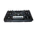 Gs 90cm  5Gas Burner Hob Cooktop Stainless Black Enamel HeavyGrates