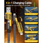 Generic 4 In 1 Superfast Charging Data Cable Charger - Lightning Charger /Type C Charger /Android Charger - image 2