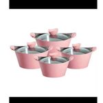 4 Set Of Graniteware Pots