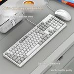 Generic Wired Keyboard And Mouse Set 104-Key Full Size Office Computer Keyboard With Wired Mouse Ergonomic Ultra Thin Quiet Soft Touch Keys For Windows Mac Linux PC Laptop