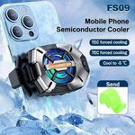 Generic FS09 Mobile Phone Cooling Semiconductor Radiator Mobile Phone Cooling Fan Gaming Cooler With Temperature Display - image 3