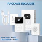 product_image_name-Generic-Camera Doorbell WiFi Smart DoorBell With Camera White-4