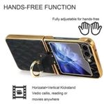 Generic Samsung galaxy z flip 6 leather bubble Case with ring holder - image 3