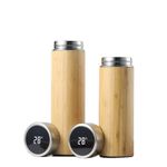 Generic Smart LED Temperature Display Thermos - 500ml Bamboo Vacuum Flask Water Bottle - image 2