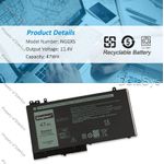 DELL Precision M3510 Series Laptop Battery (47Wh): Compatible Part/Model Codes - NGGX5 - image 4