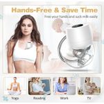 product_image_name-Generic-Wearable Hands Free Electric Breast Pump Silent, Breast Pump Baby Bottle - White-5