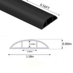product_image_name-Flushrenic-Floor Cord Cover ,Self Adhesive Cord Hider Floor Cable Management Power Cord Protector,Electric Cord Covers for Home, Offices, School, Cable Cavity.(2M)-5