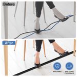 product_image_name-Flushrenic-Floor Cord Cover ,Self Adhesive Cord Hider Floor Cable Management Power Cord Protector,Electric Cord Covers for Home, Offices, School, Cable Cavity.(2M)-6