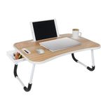 product_image_name-Generic-Folding Laptop Table Computer Desk For Student / Bedside - Cream-1