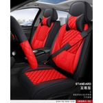 Generic Premium Universal 5 seater Red and black crown seat cover