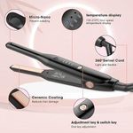 product_image_name-Generic-Hair Straightener, Pencil Straighteners for Short Hair, Portable Mini Straighteners for Woman and Man, 4-Step Temperature Setting Fast Heating Small Straightener-1
