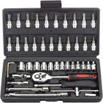 product_image_name-Generic-46pcs 1/4 Drive Socket Ratchet Wrench Set – Complete Hand Tool Kit-1