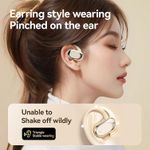 Generic Adjustable silicone earphones with wireless Bluetooth 5.4, open earbuds suitable for running and exercise, fast charging - image 4