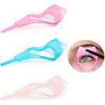 product_image_name-Generic-3PCS Plastic Makeup Upper Lower Eye Lash Mascara Applicator Guard With Lah Comb Eyelashes Curlers Applicators-1