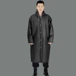 Black waterproof raincoat 