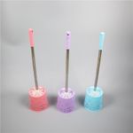 Generic Toilet Brush With Base Holder- 3 Pieces - image 2