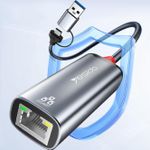 product_image_name-Yesido-2 IN 1 USB Type C Ethernet Adapter To RJ45 Lan Adapter Internet Network Card USB A 3.0 Typec-2