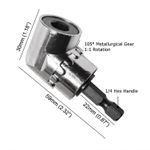 ShebSheb 1/4 Inch Hexagonal Shank Screwdriver Extension, 90 Degree Right Angle Drill Adapter - image 2