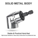 ShebSheb 1/4 Inch Hexagonal Shank Screwdriver Extension, 90 Degree Right Angle Drill Adapter - image 3